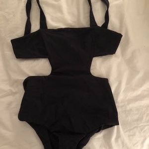 Mara Hoffman Black Cut Out One Piece Swimsuit